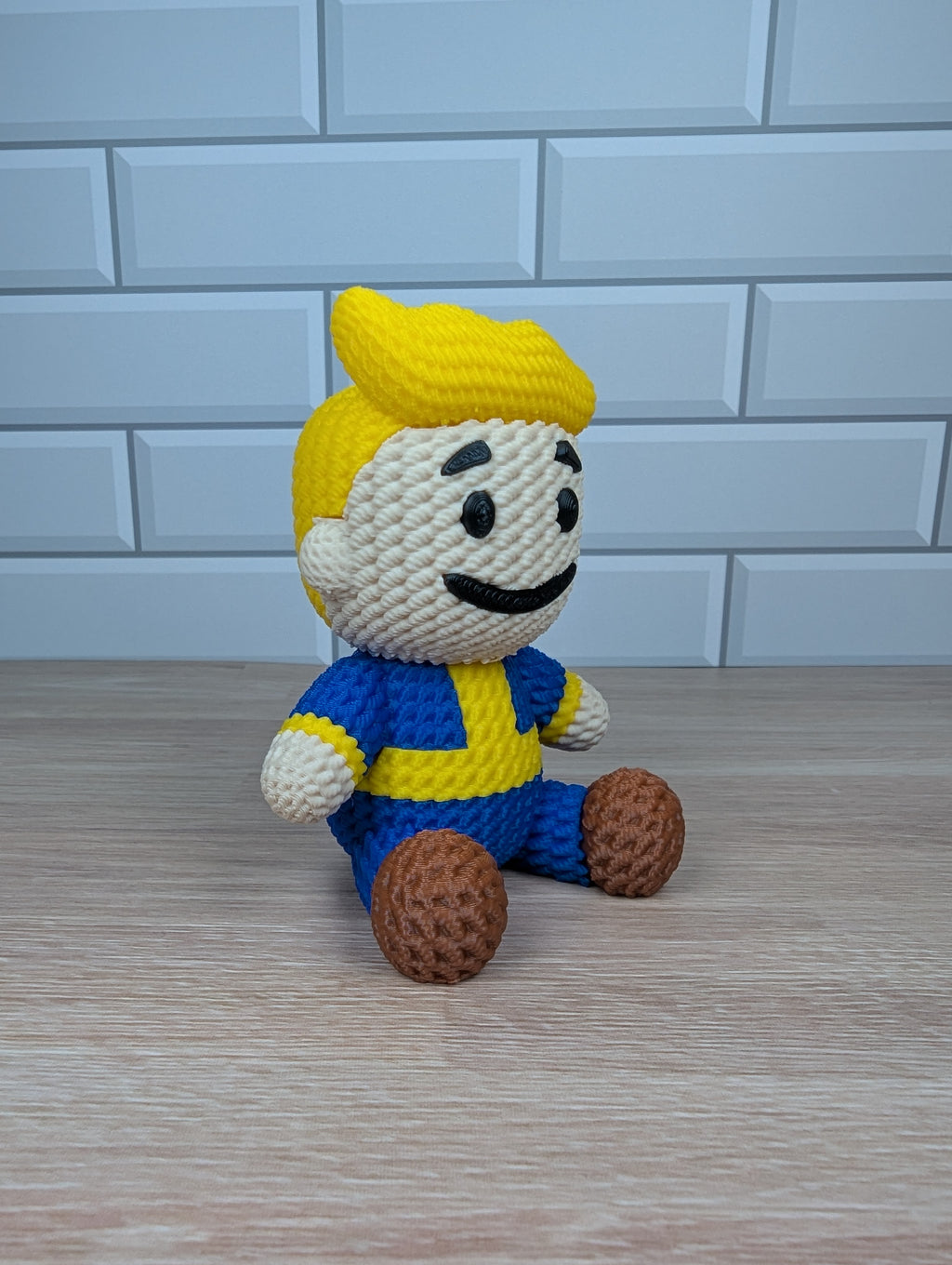Knit-Texture Look Fallout Vault Boy Figurine