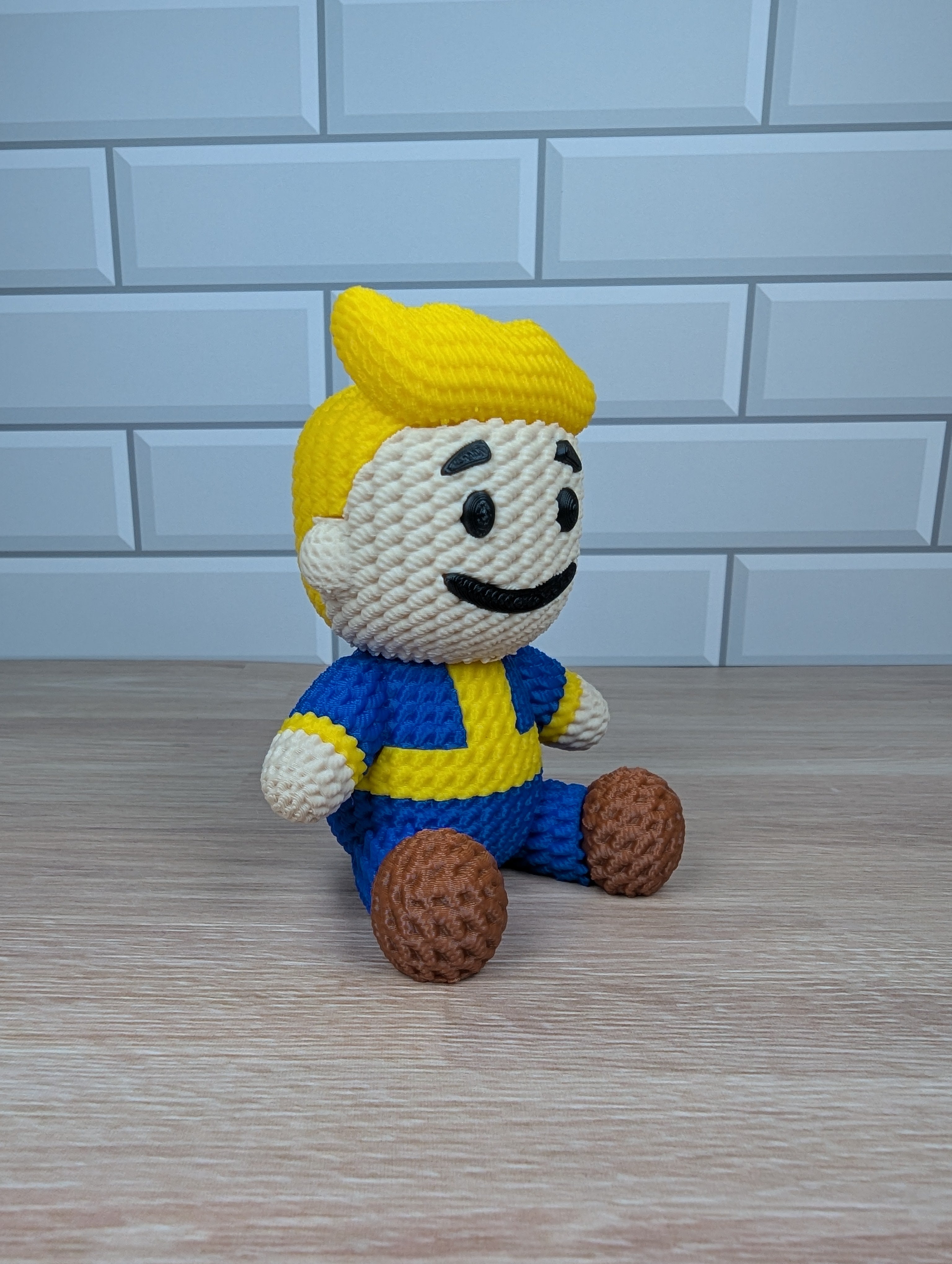 Knit-Texture Look Fallout Vault Boy Figurine