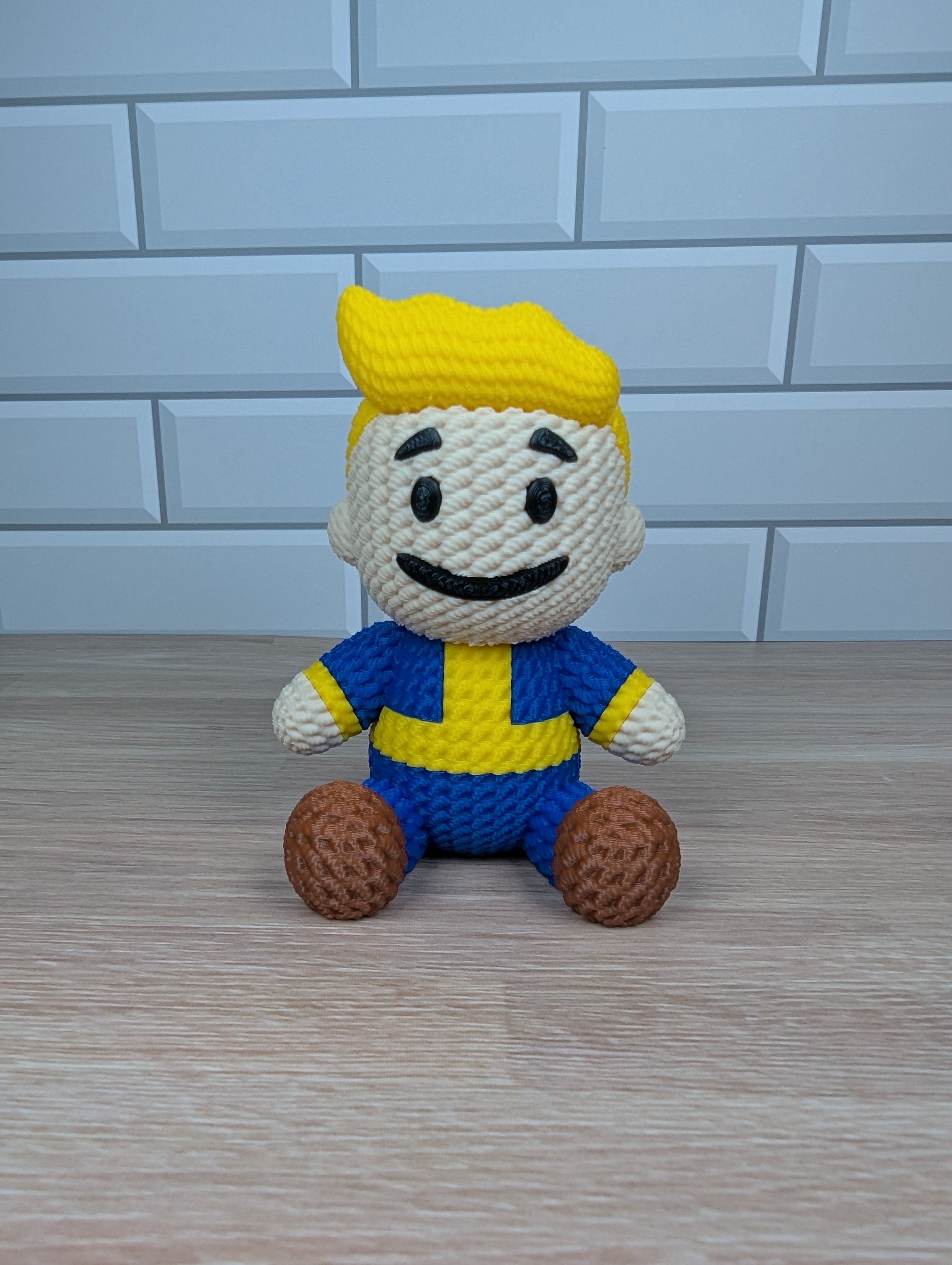 Knit-Texture Look Fallout Vault Boy Figurine