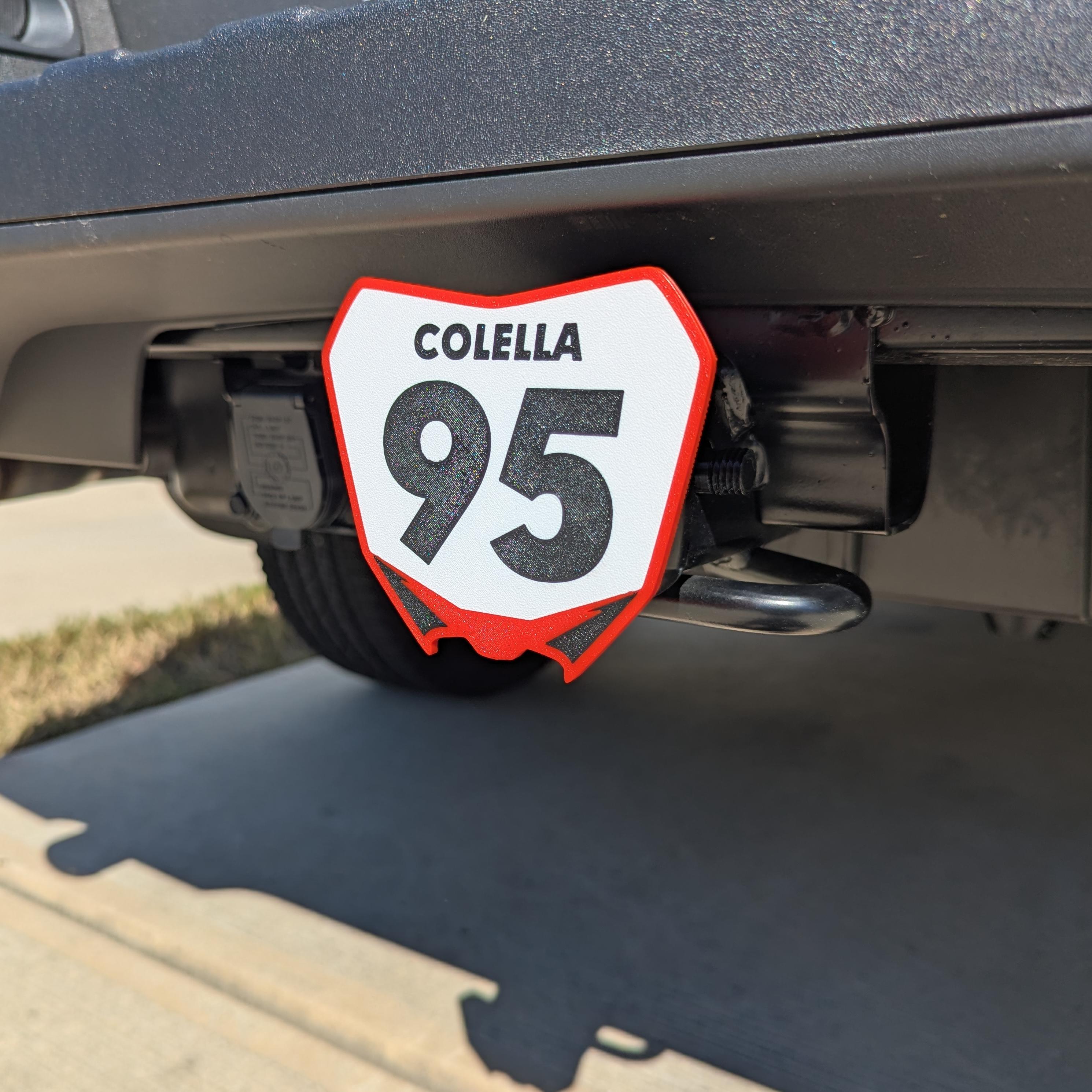 Personalized Motocross Number Plate Hitch Cover