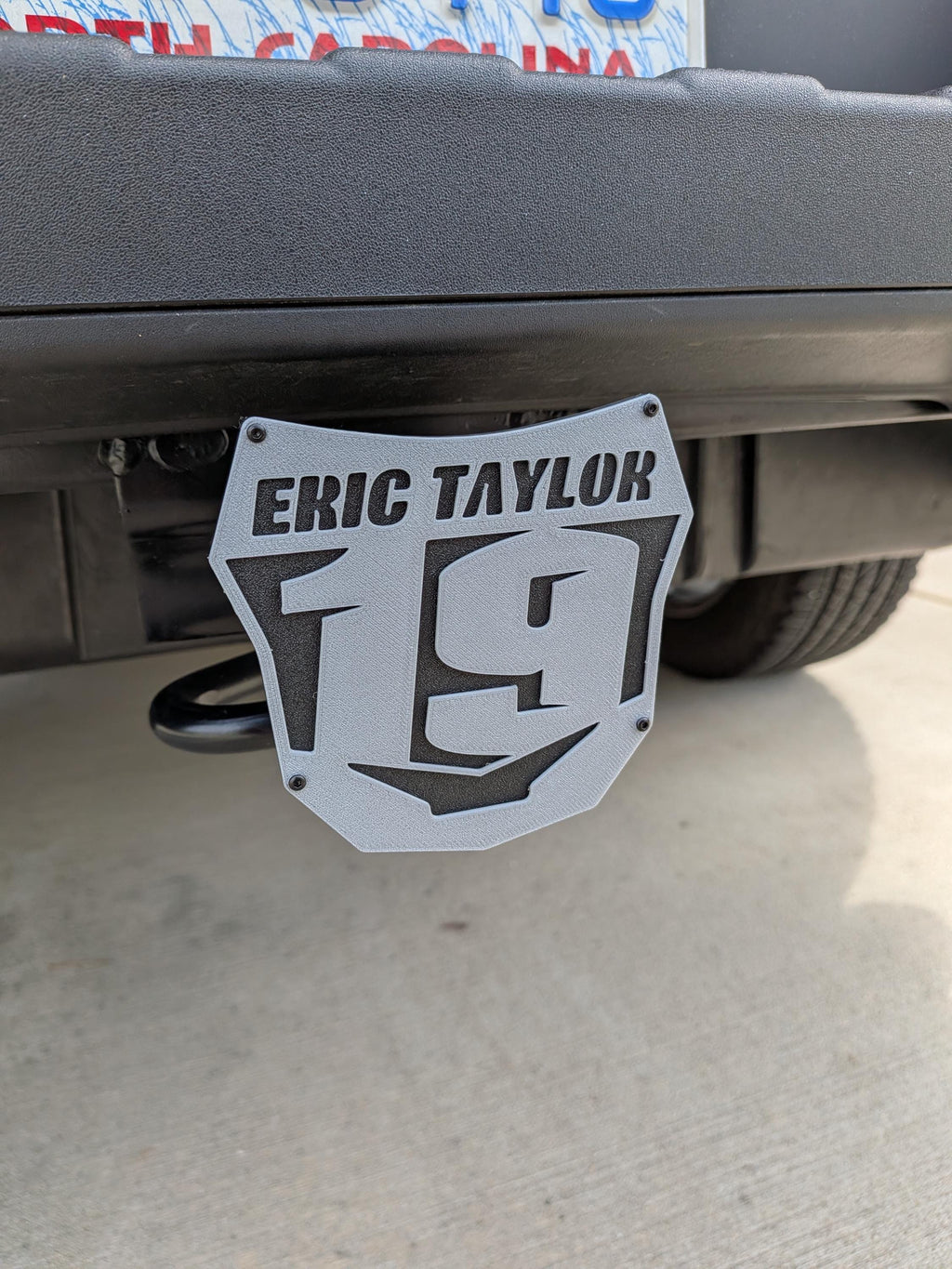 Personalized Motocross Number Plate Trailer Hitch Cover