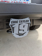Personalized Motocross Number Plate Trailer Hitch Cover