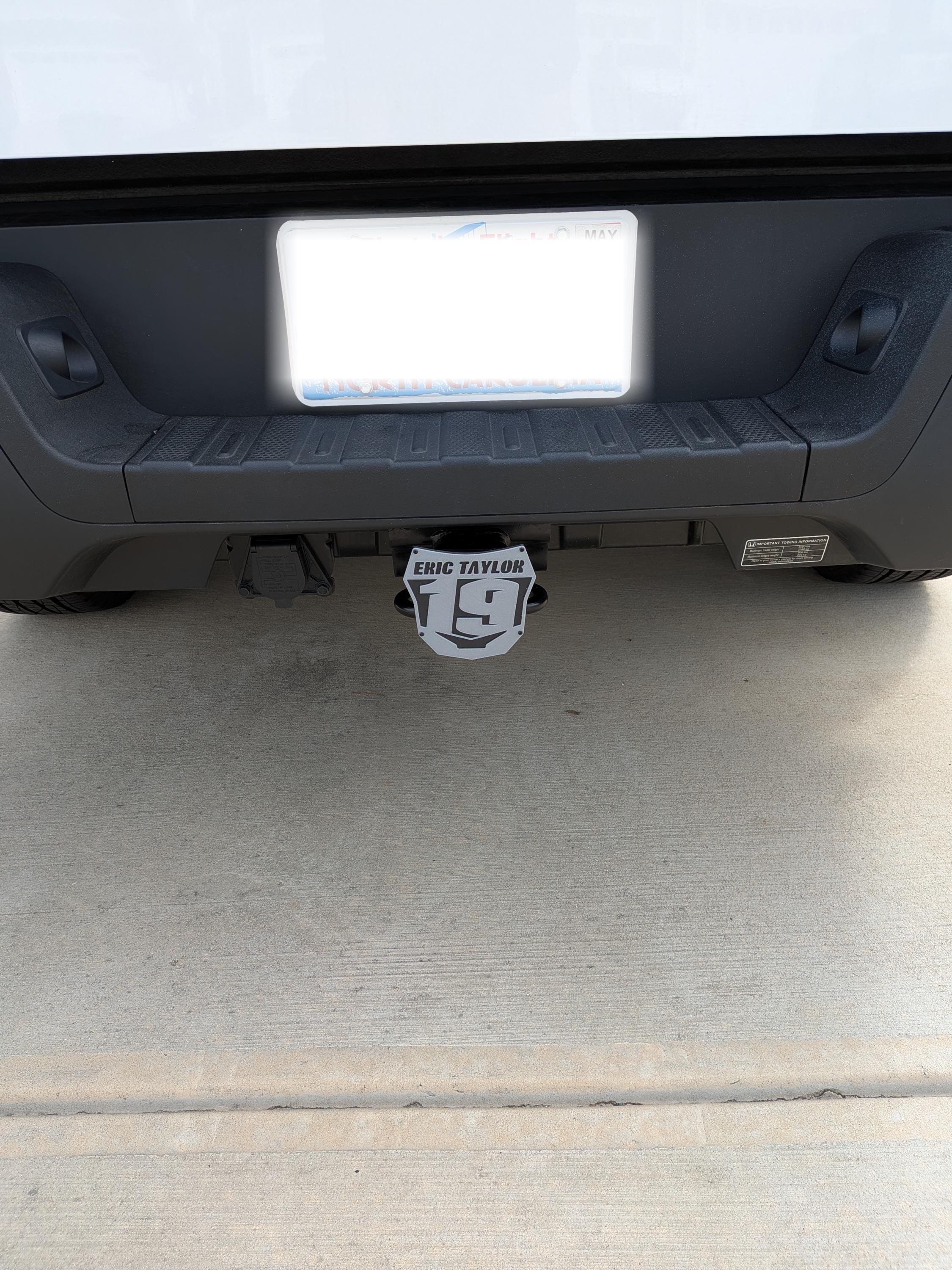 Personalized Motocross Number Plate Trailer Hitch Cover