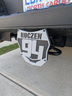 Personalized Motocross Number Plate Trailer Hitch Cover