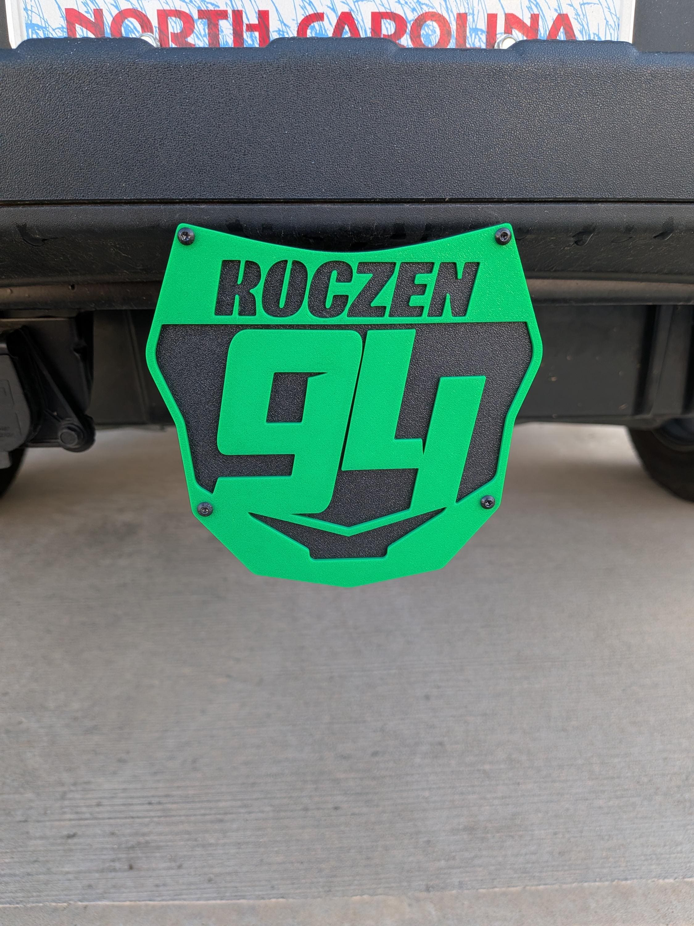 Personalized Motocross Number Plate Trailer Hitch Cover