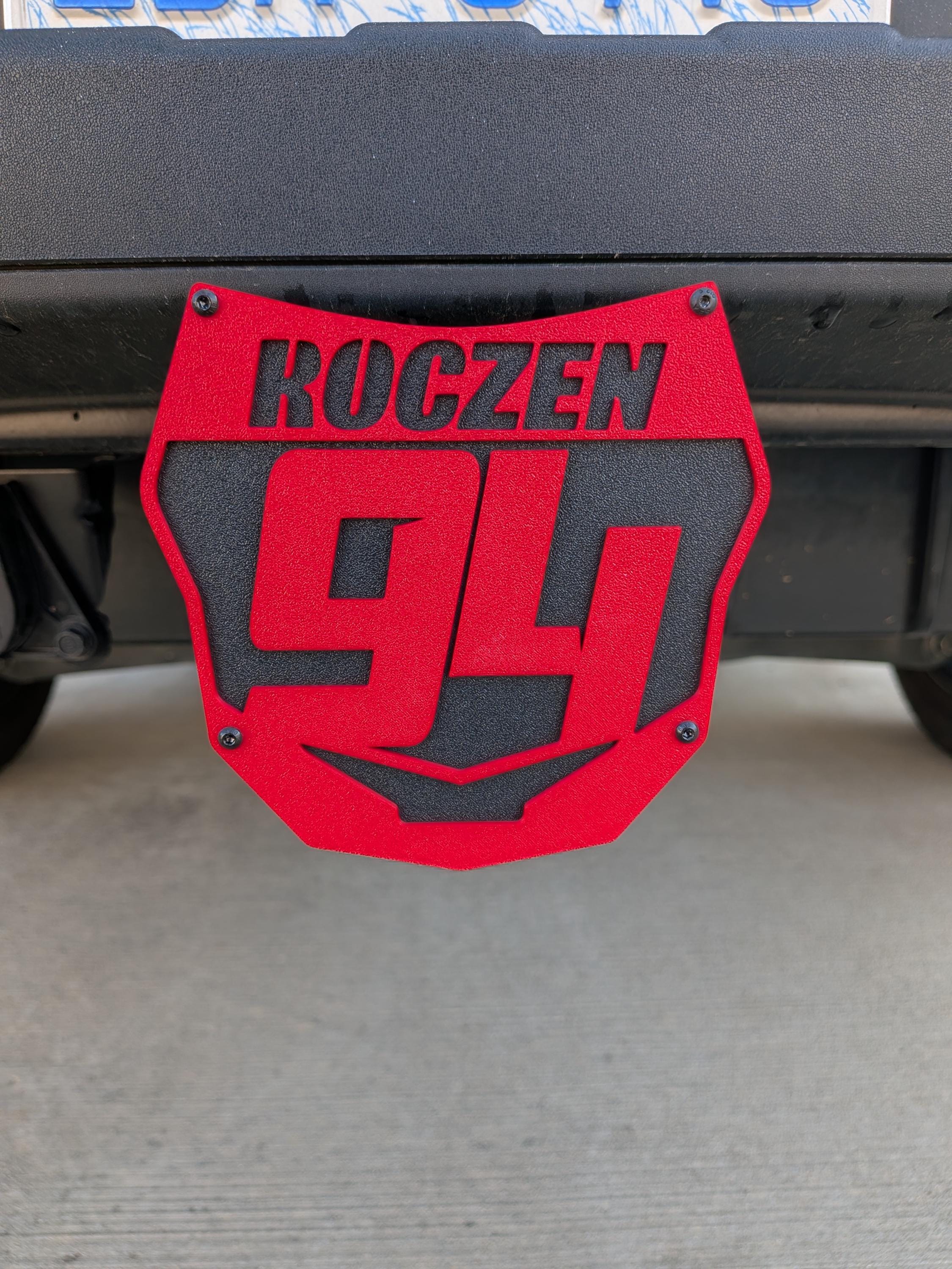 Personalized Motocross Number Plate Trailer Hitch Cover