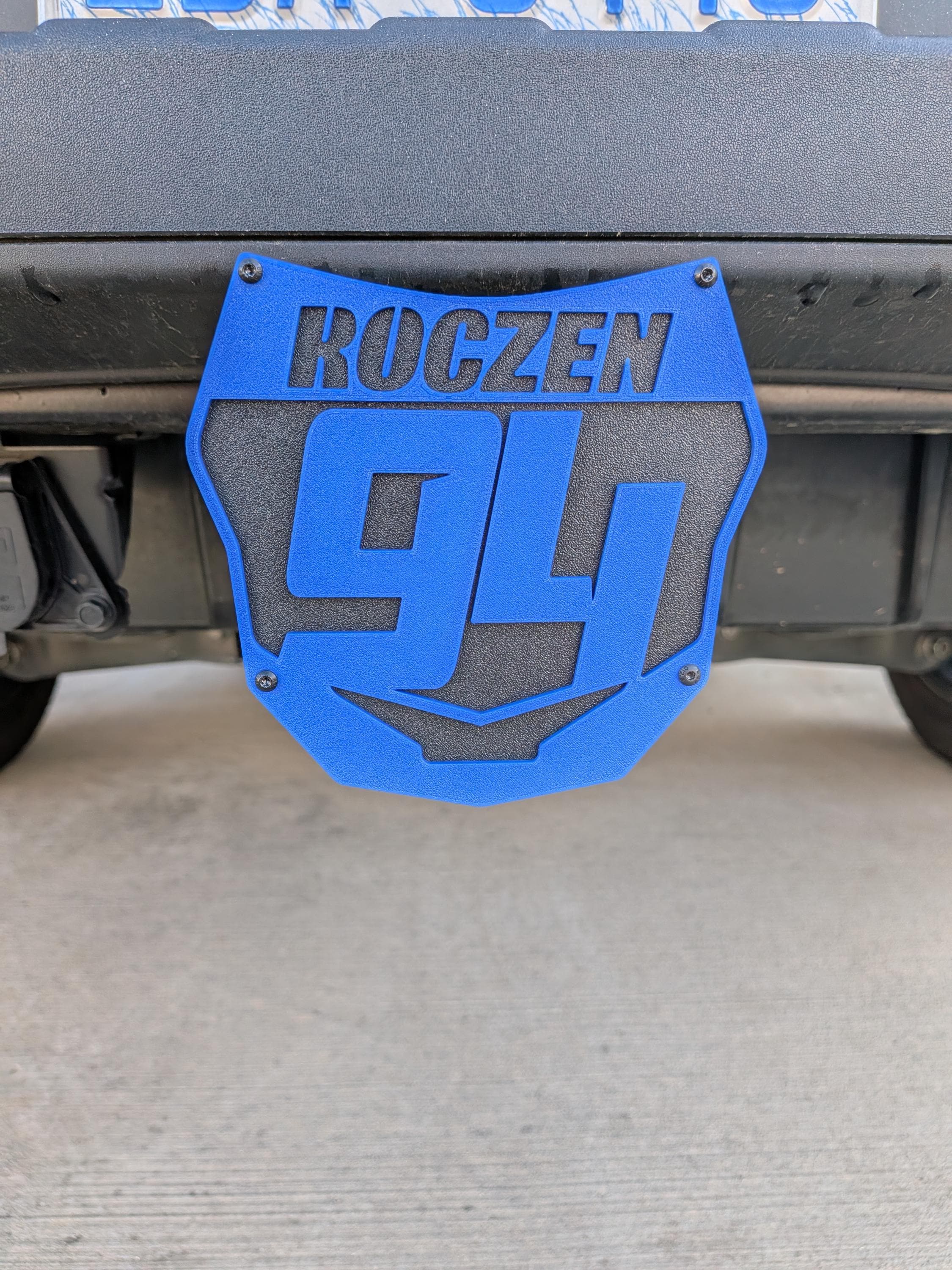Personalized Motocross Number Plate Trailer Hitch Cover