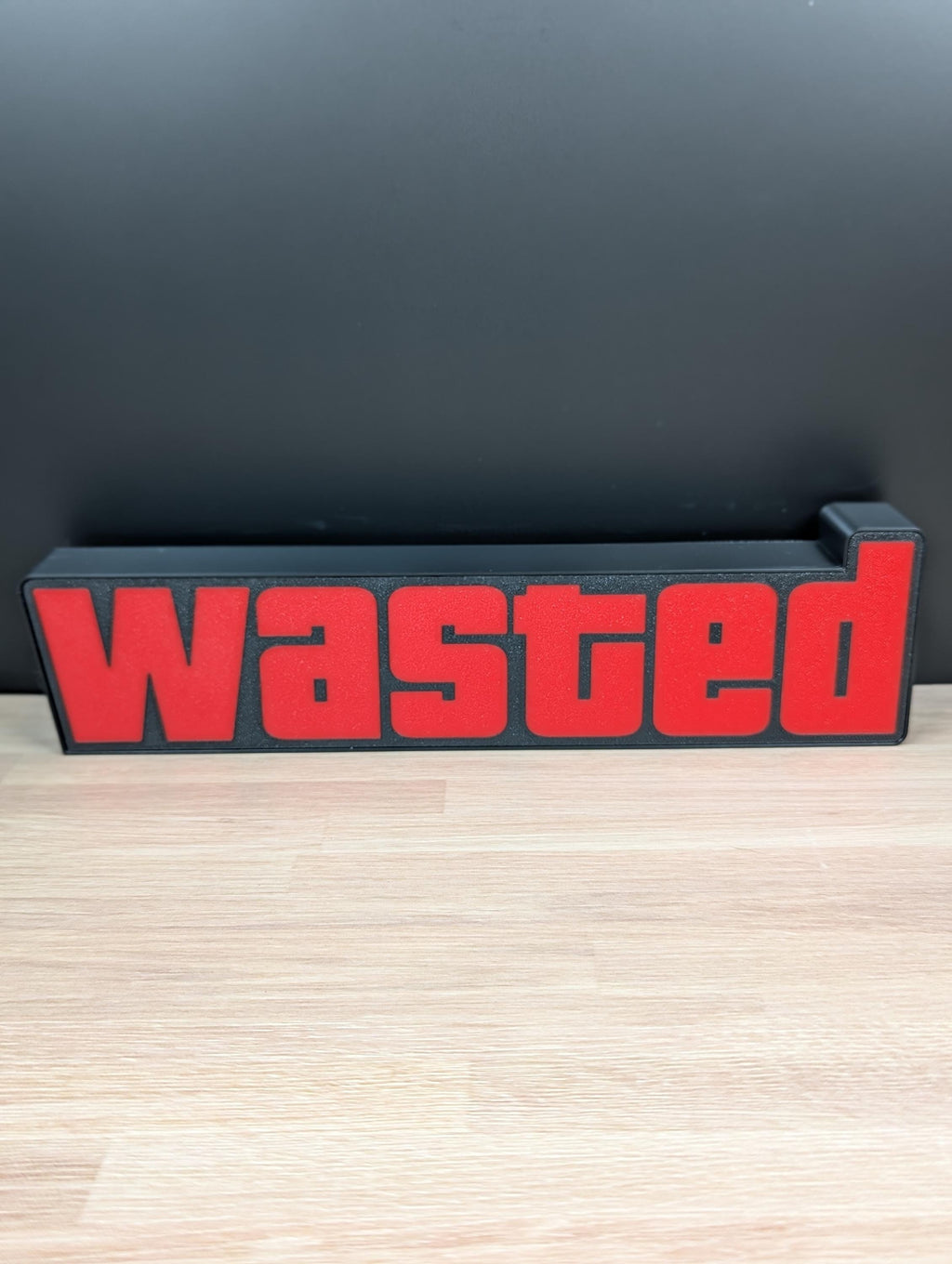 Wasted LED Sign – 3D Printed Gamer Room Decor