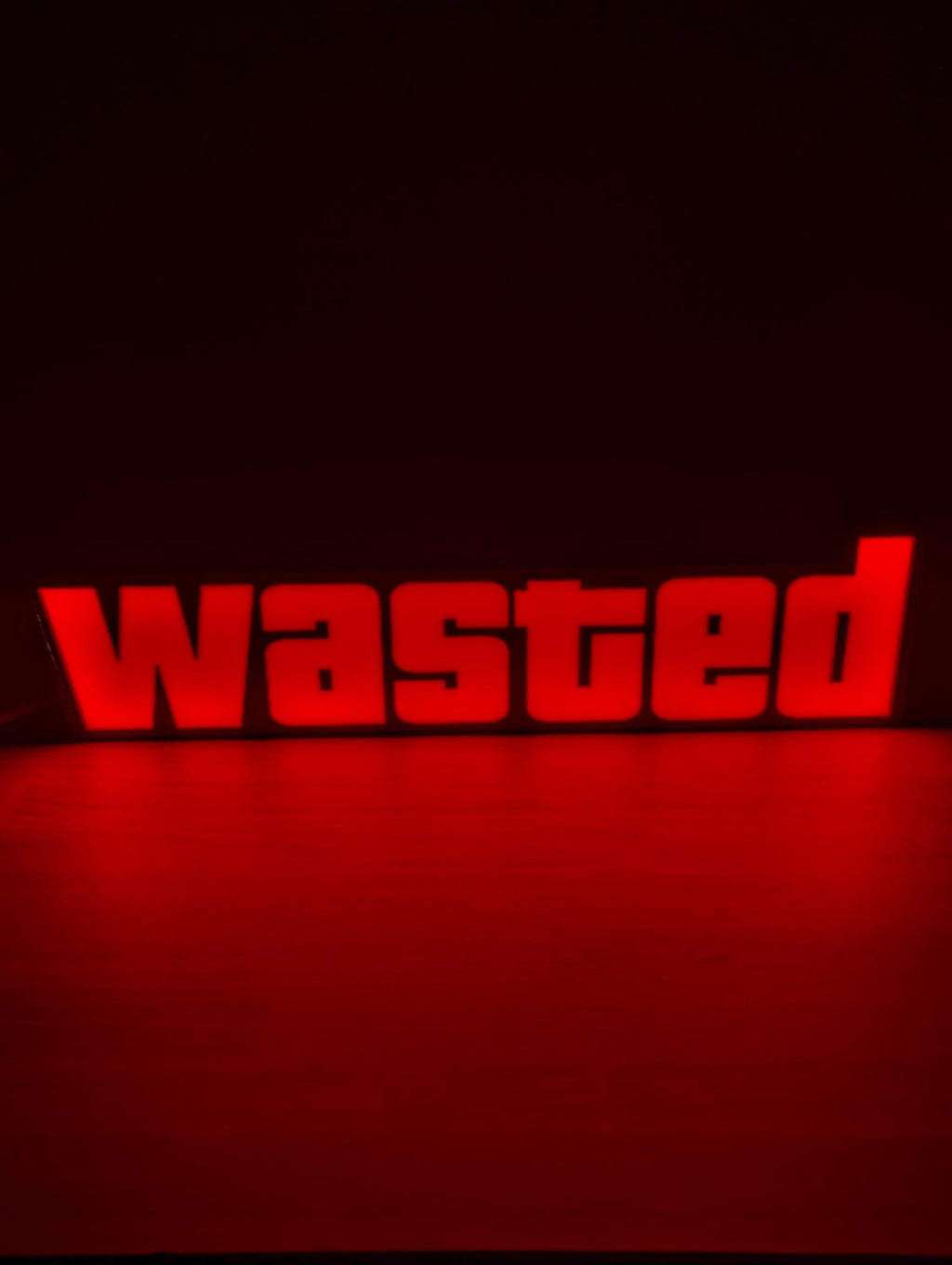 Wasted LED Sign – 3D Printed Gamer Room Decor