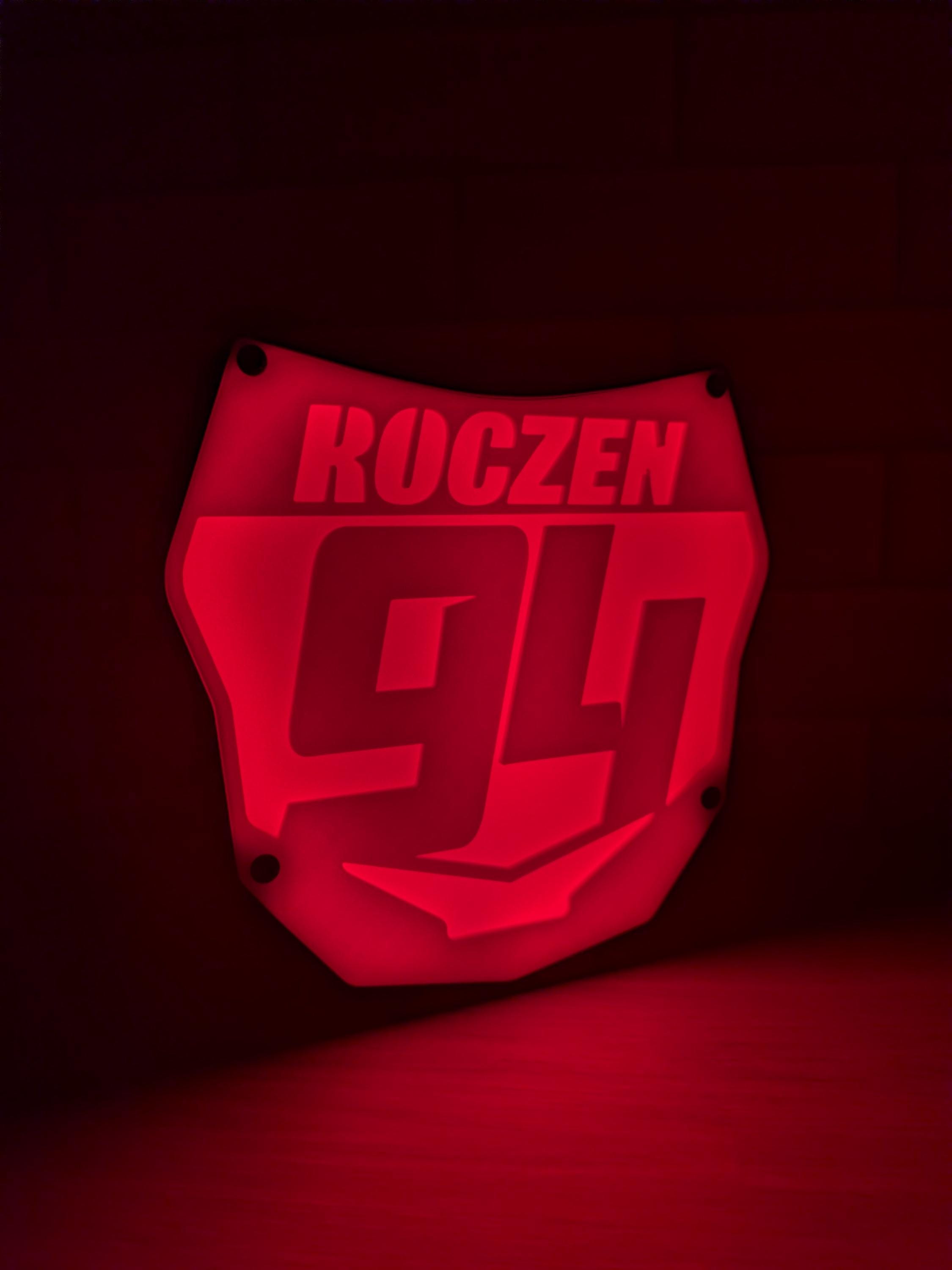 Personalized Motocross Number Plate LED Lightbox | NightLight