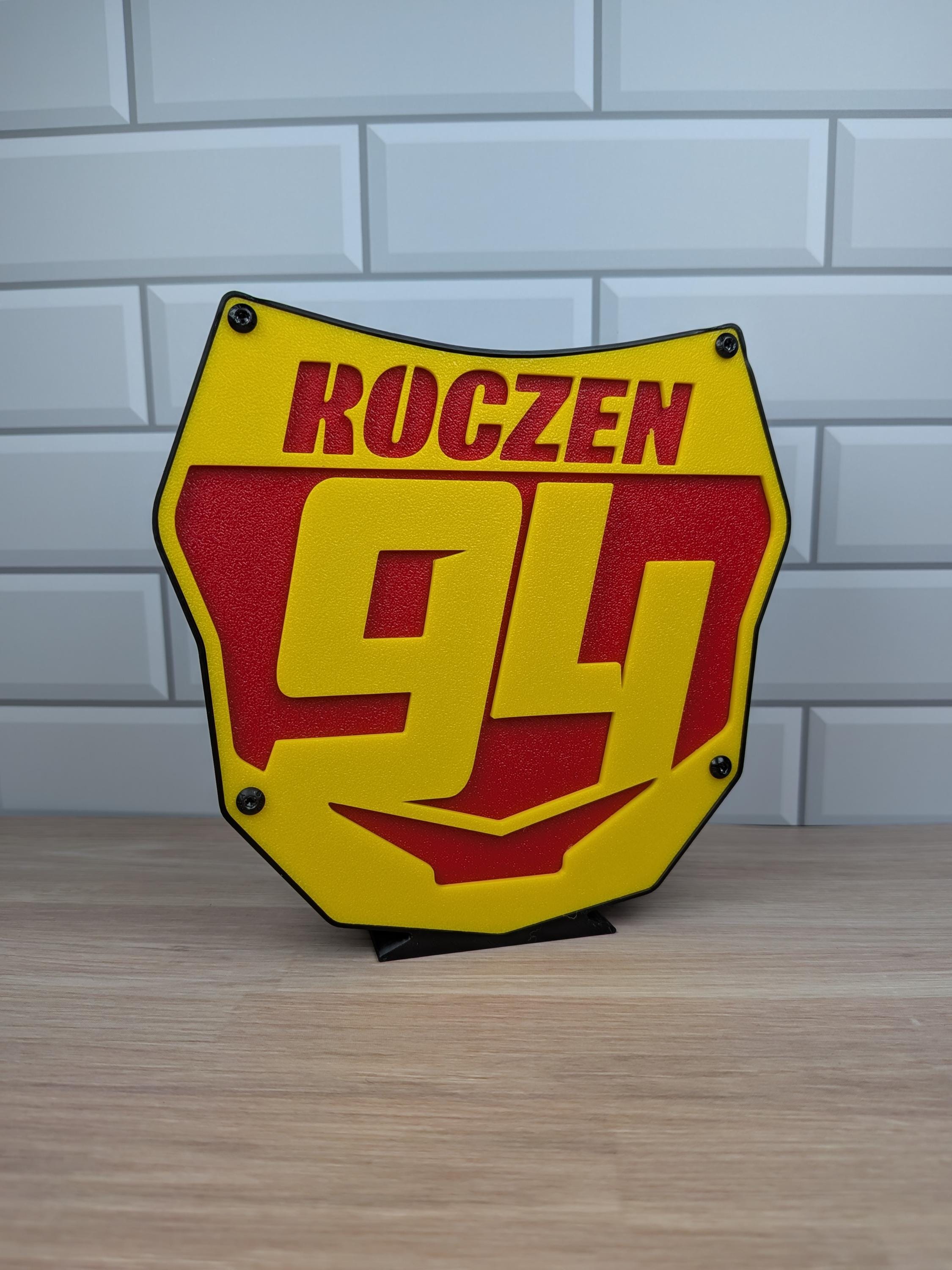 Personalized Motocross Number Plate LED Lightbox | NightLight