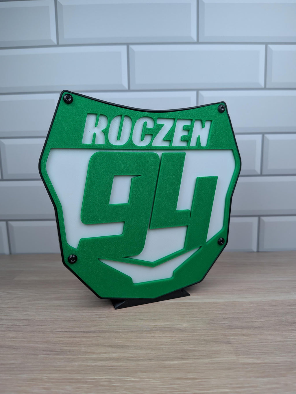 Personalized Motocross Number Plate LED Lightbox | NightLight