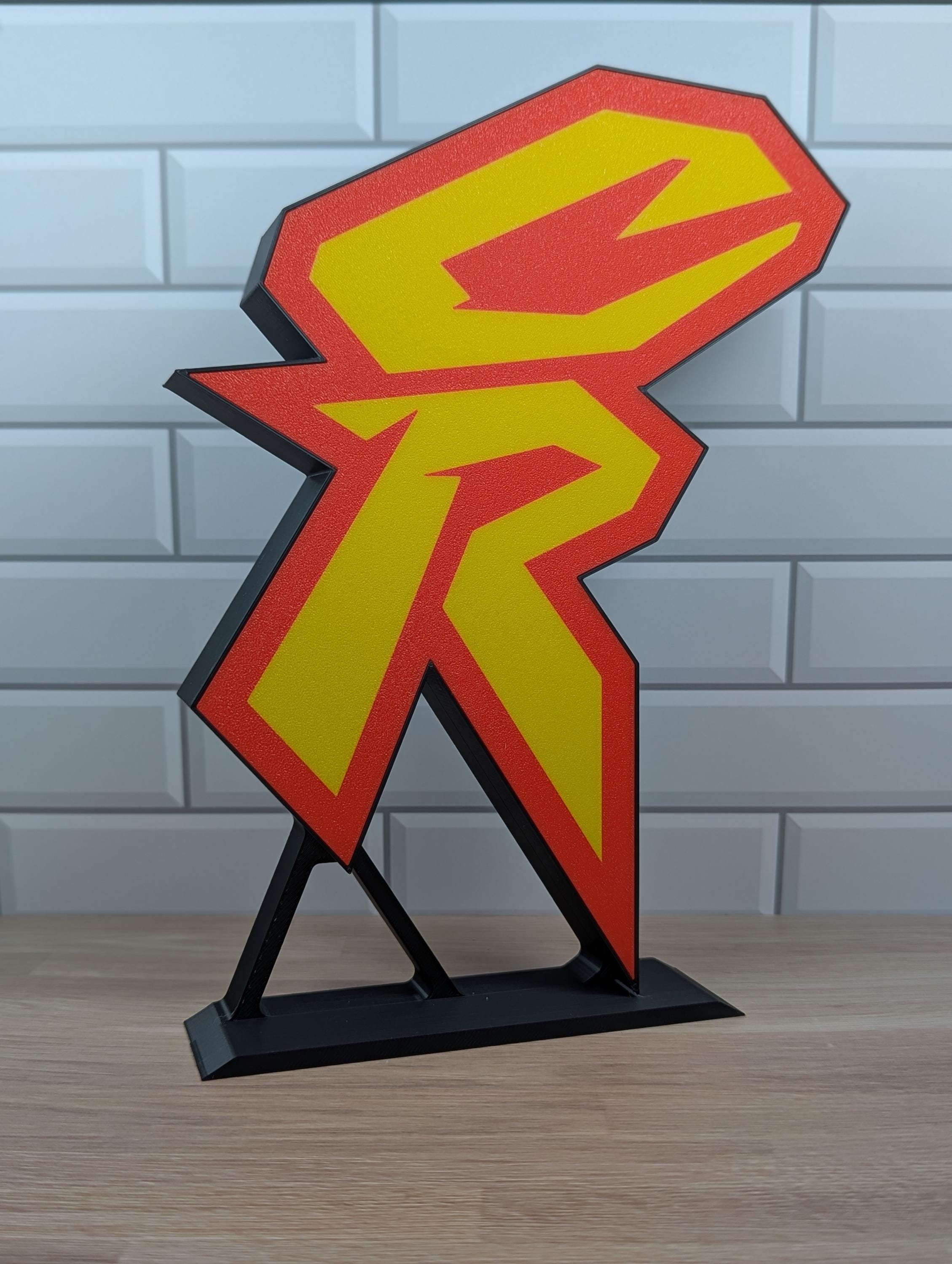 Retro CR Logo LED Lightbox | 3D Printed Motocross Decor