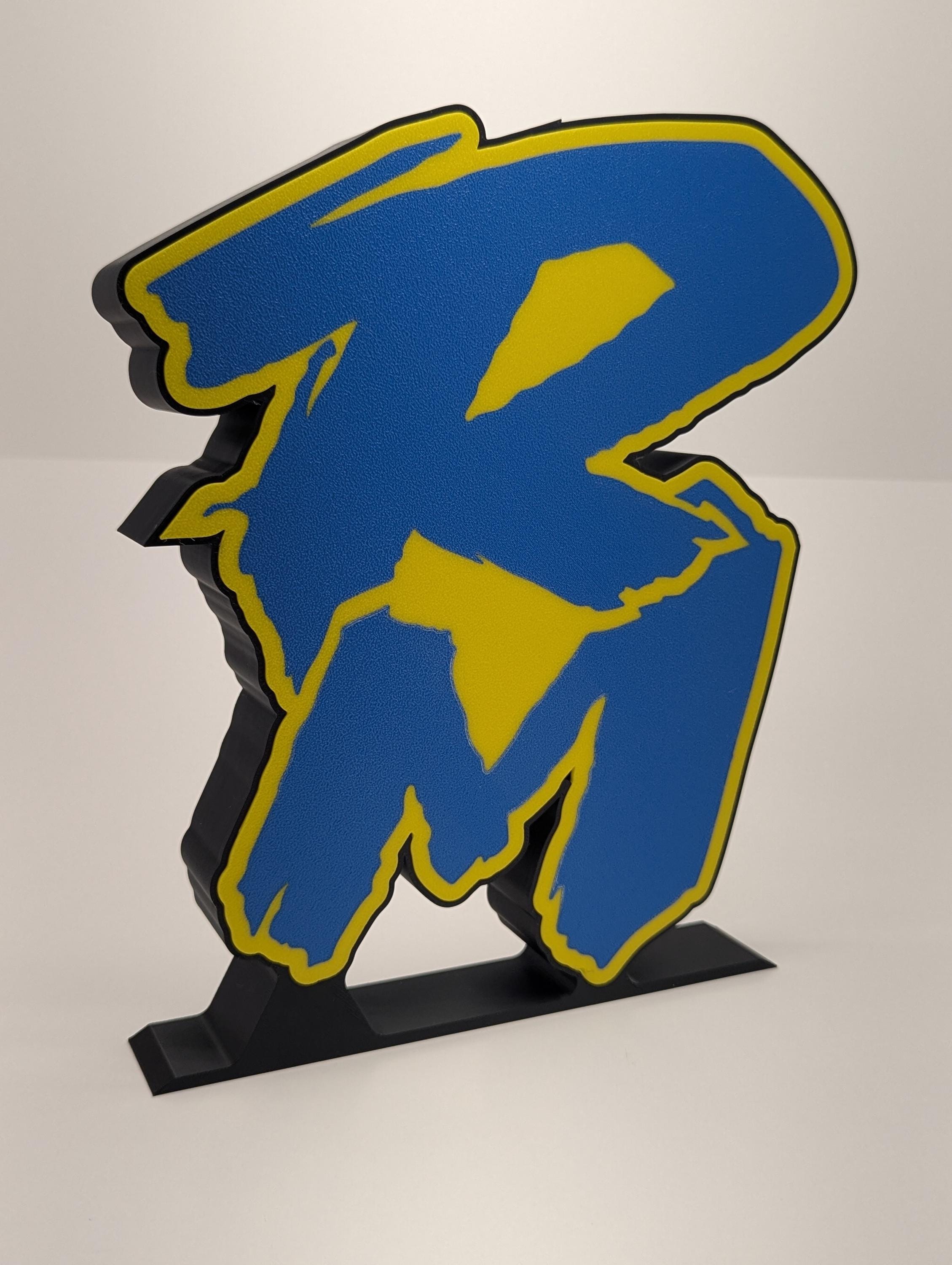 Suzuki RM motocross LED sign showing 3D printed detail