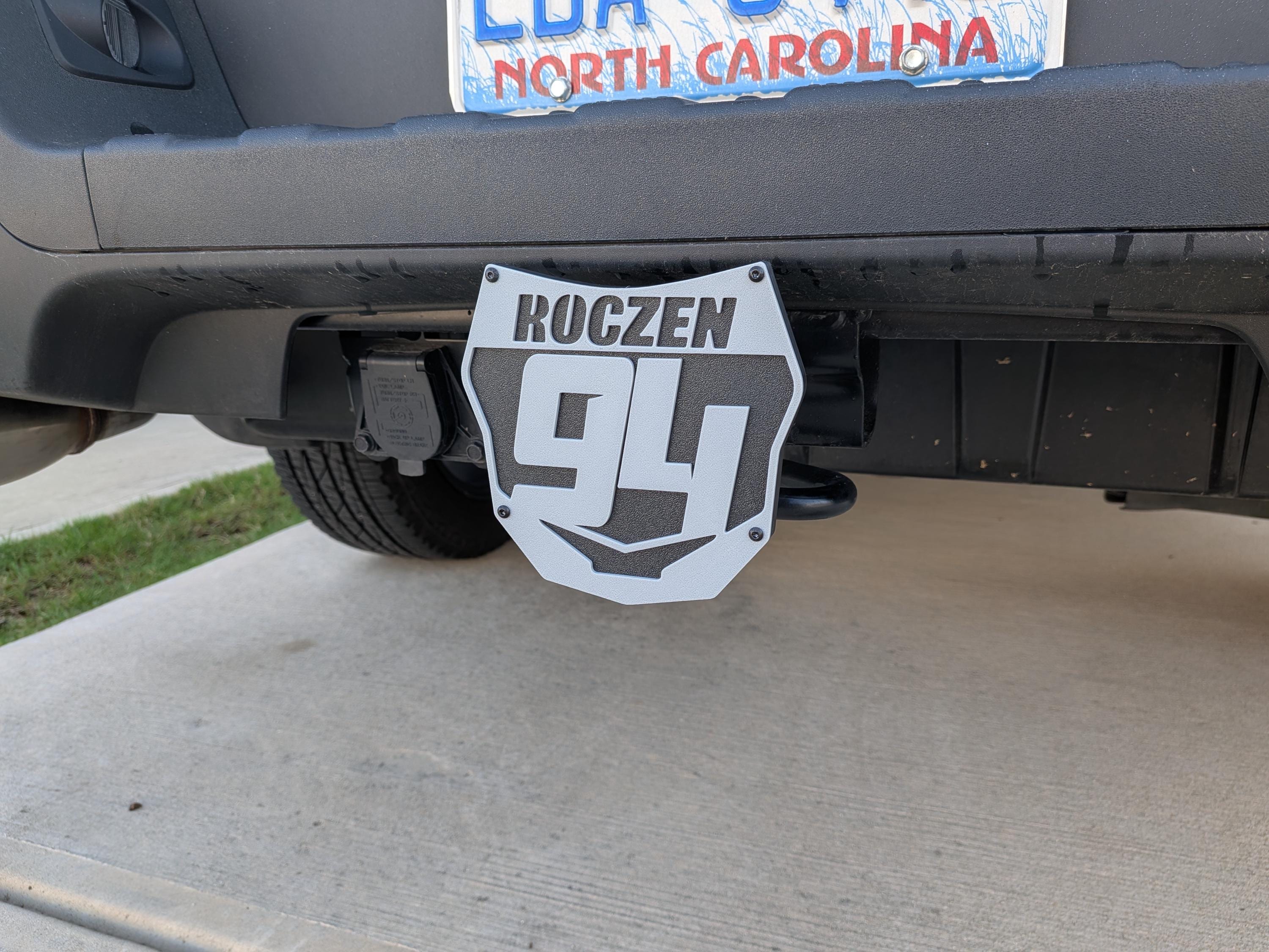 Personalized Motocross Number Plate Trailer Hitch Cover