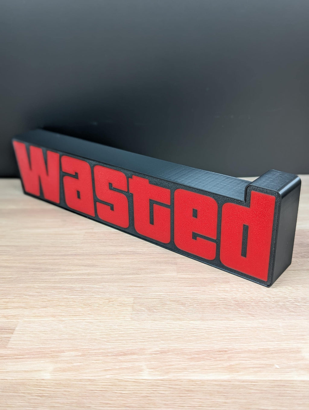 Wasted LED Sign – 3D Printed Gamer Room Decor