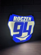 Personalized Motocross Number Plate LED Lightbox | NightLight