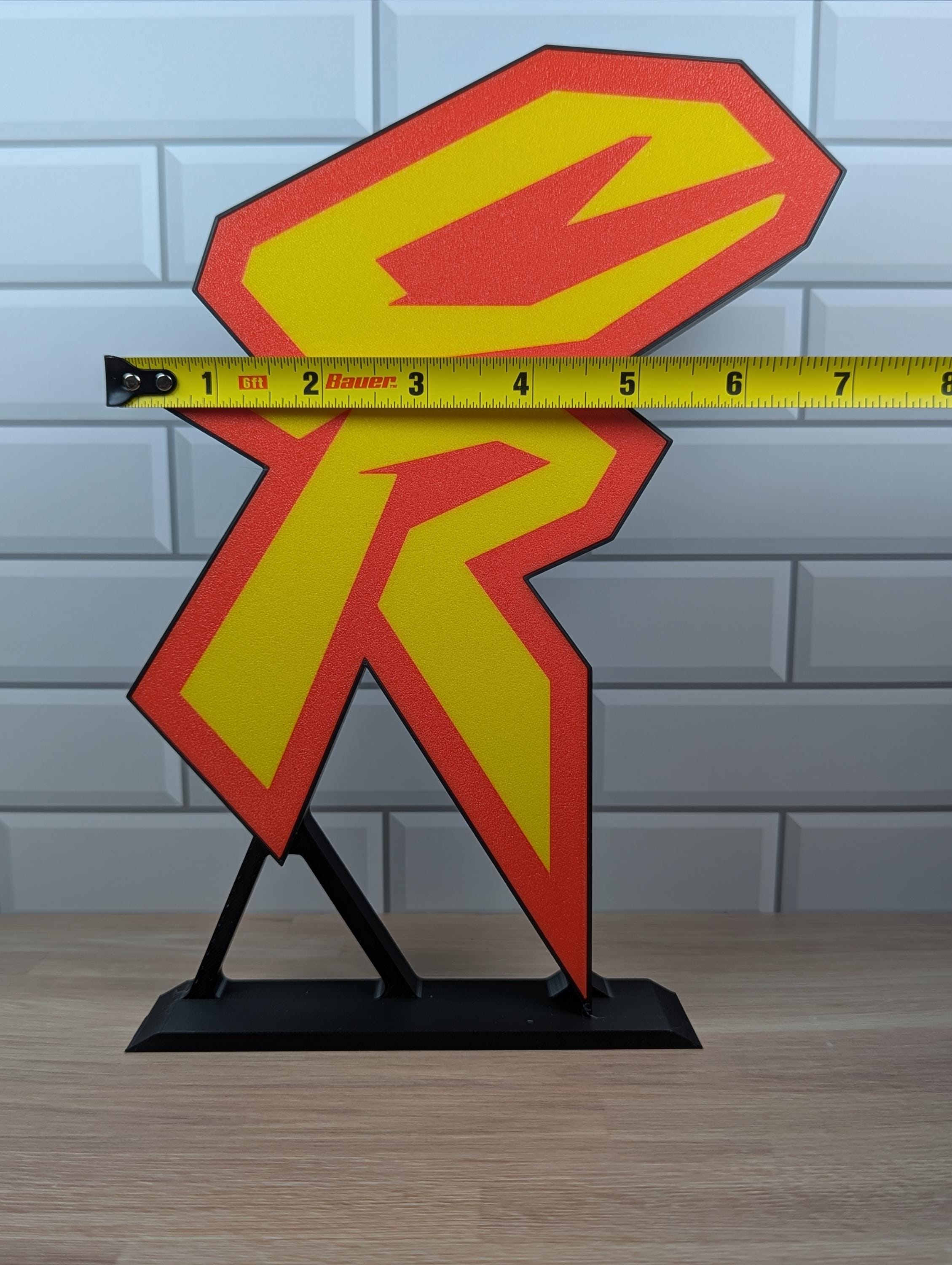 Retro CR Logo LED Lightbox | 3D Printed Motocross Decor