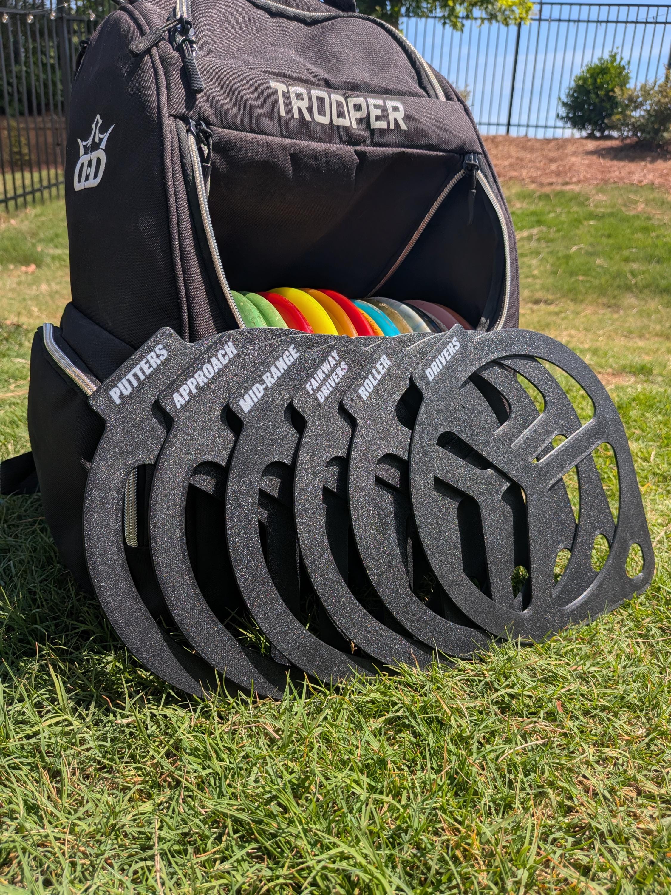 3D Printed Disc Golf Bag Dividers - Set of 6 | Custom Colors | Disc Golf Organizer | Disc Separators | Gift for Disc Golfer