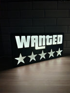 5-Star Wanted Level LED Sign – 3D Printed Gamer Room Decor
